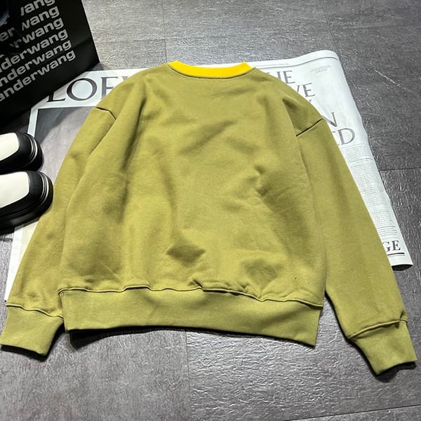 希少ミュウミュウ 偽物 刺繍ロゴ入り コットンフリース スウェットシャツ MJL90612HF
